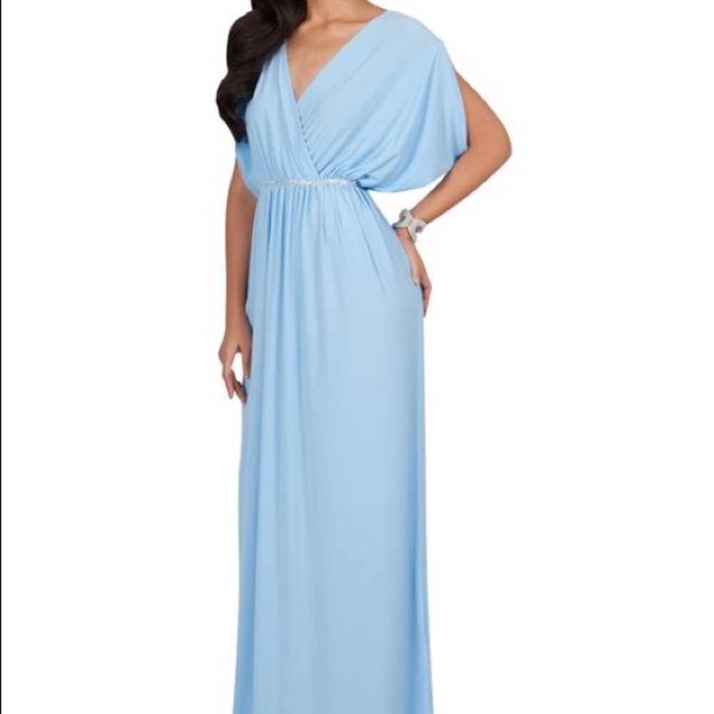 long dolman sleeve wrap v-neck maxi dress